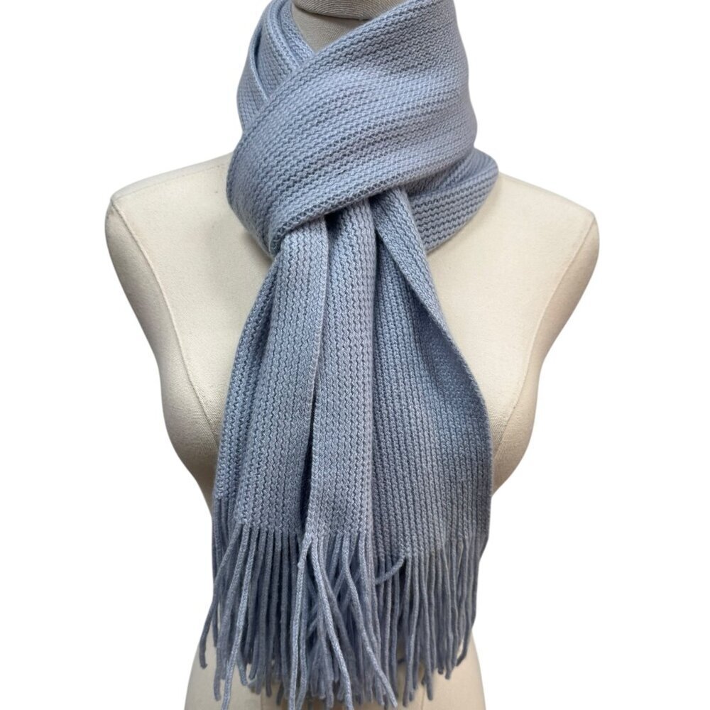 Ballantyne 100% Cashmere Blue Scarf – One Size – Fair Condition